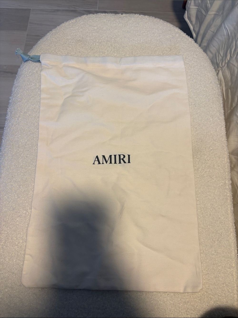 AMIRI Cream Drawstring dust bag